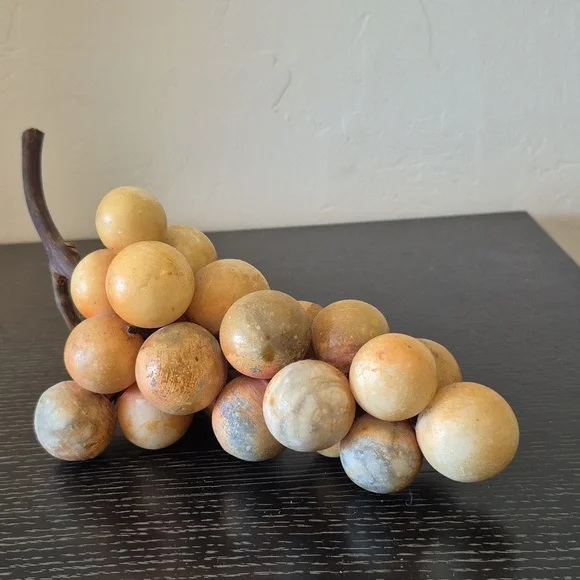 Mid Century Modern Alabaster Grapes Decor - Picture 3 of 5